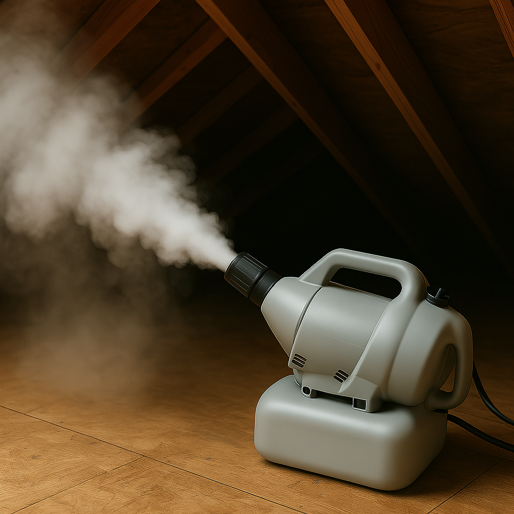 Attic Sanitation Fogging Process